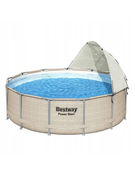 Wytrzymały basen ogrodowy na stelażu z baldachimem Bestway® Power Steel ™, 396x107 cm 6942138984590 9