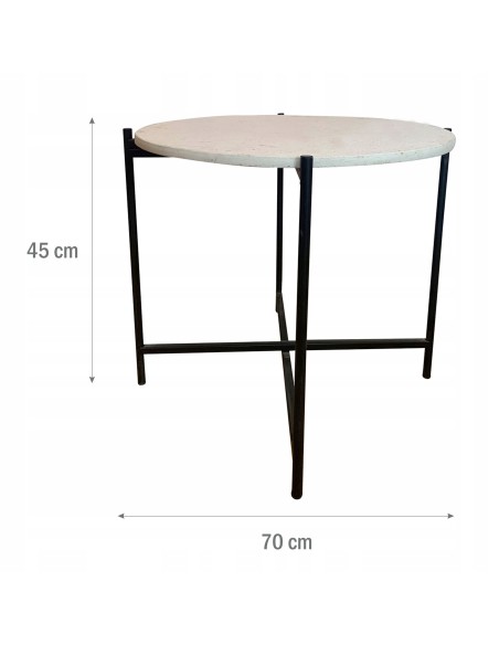 Okrągły stolik kawowy TERRAZZO MEVEN 70x45 cm 5900607538690 7
