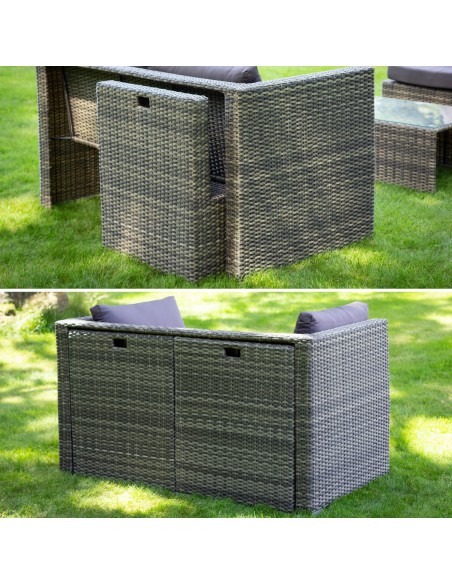 Komplet mebli rattanowych Sorrento sofa + 2x fotel + 2x pufa + stolik Meven 5900607534180 11