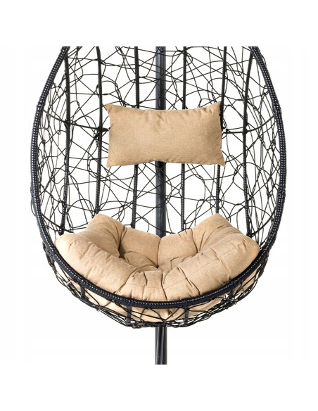 Beżowa poduszka na fotel podwieszany kokon, zagłówek + siedzisko Prima Honey Meven 5900607535811
