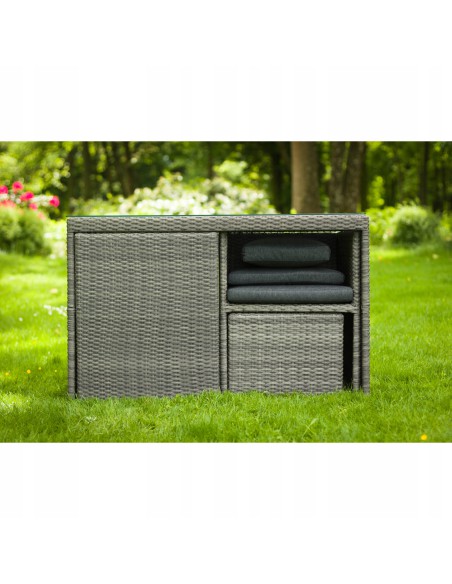 Komplet mebli ogrodowych Bergen 2x fotel + 2 pufy + stół Meven 5900607534036 11