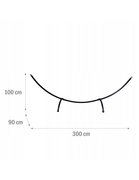 Duży stelaż do hamaka bujaka ogrodowego MEVEN, 300x90x100 cm 5900607533992 5