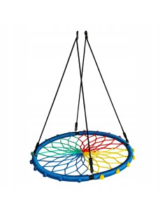 Wielokolorowe bocianie gniazdo huśtawka ogrodowa EMU RAINBOW Meven, śr. 100 cm 5900607534449