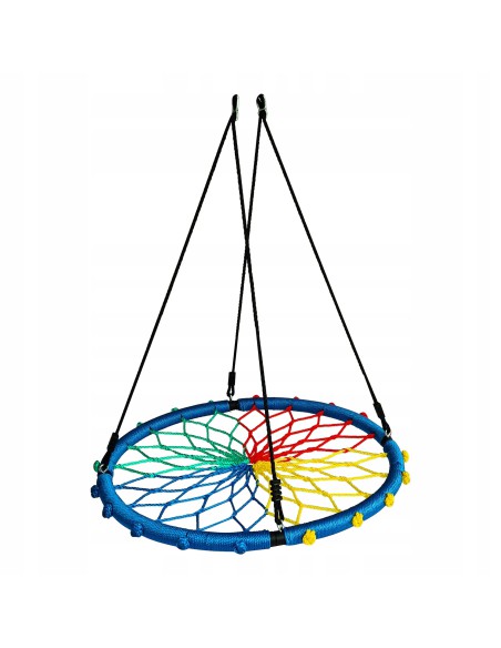 Wielokolorowe bocianie gniazdo huśtawka ogrodowa EMU RAINBOW Meven, śr. 100 cm 5900607534449