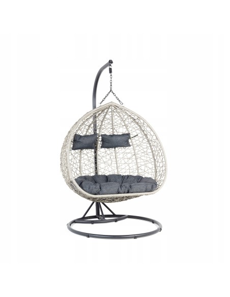 Podwieszany fotel ogrodowy z technorattanu kokon XXL SIERRI Meven, 135×75×120 cm 5902490744042 2