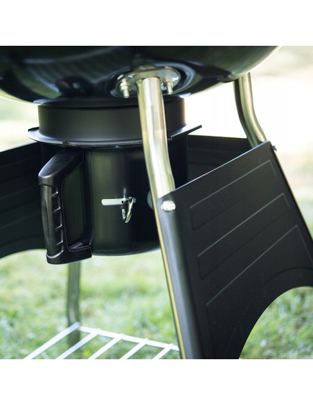 Duży grill węglowy ogrodowy z pokrywą VELADERO MEVEN, czarny 5907510485585 3