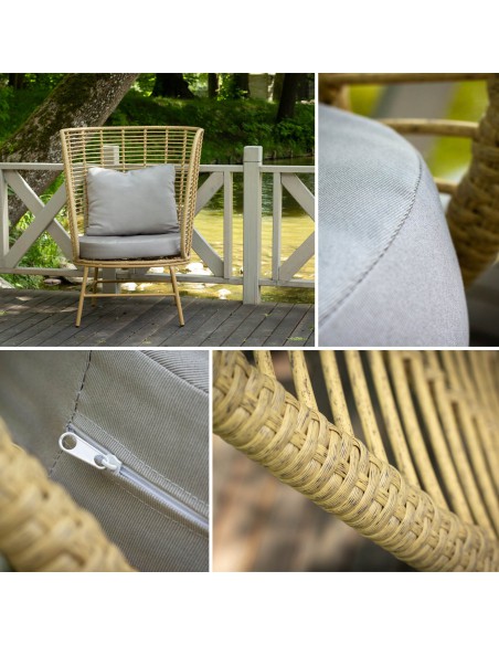 Wygodny fotel do ogrodu, na balkon, taras Lomo Meven 87 x 76 x 113 cm 5902490742758 3