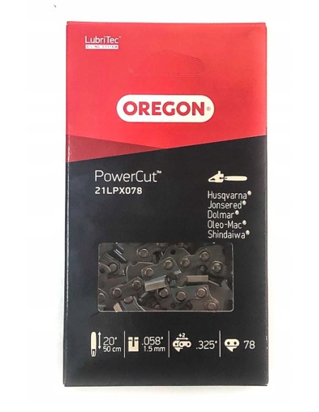 Niezawodny łańcuch tnący do pilarki łańcuchowej OREGON 21LPX078E 20" 0,325x1,5 - 78OG 5400182869054