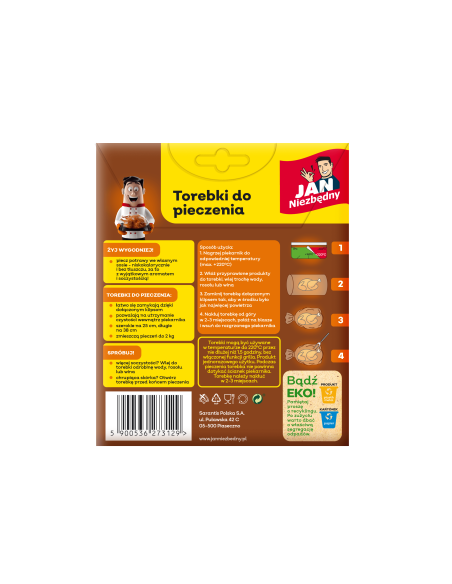 Torebki do piekarnika na mięso i warzywa 25x38cm 5szt Jan Niezbędny 5900536273129 2