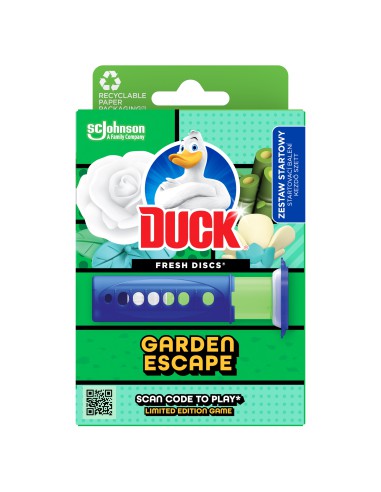 Zestaw startowy do czyszczenia toalet Duck Garden Escape Krążki żelowe 6 szt. + żel 750 ml  3