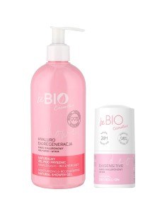 Regenerujący zestaw kosmetyków do ciała beBIO żel pod prysznic 350ml + dezodorant w kulce 5908233665360
