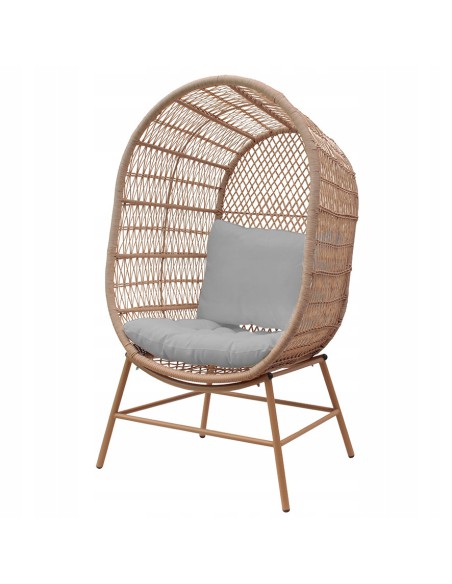 Szeroki fotel ogrodowy z rattanu Phuket Meven 83 × 73 × 145 cm 5900607534265