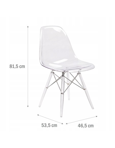 Transparentne krzesło skandynawskie MEVEN SPIRITO 5902490787322 2