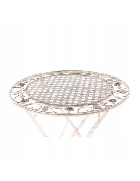 Rustykalny zestaw mebli ogrodowych z metalu Lavender Meven, stolik + 2 krzesła 5902490744288 8