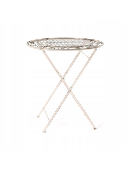 Rustykalny zestaw mebli ogrodowych z metalu Lavender Meven, stolik + 2 krzesła 5902490744288 13