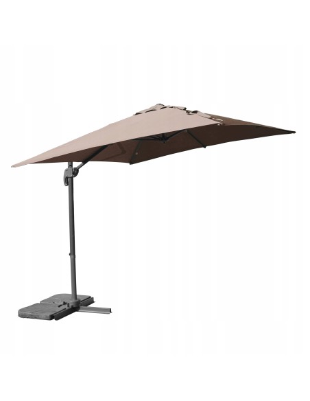 Boczny parasol ogrodowy z wysięgnikiem Meven Platinum Mokka 250 x 250 x 260 cm 5902490786806