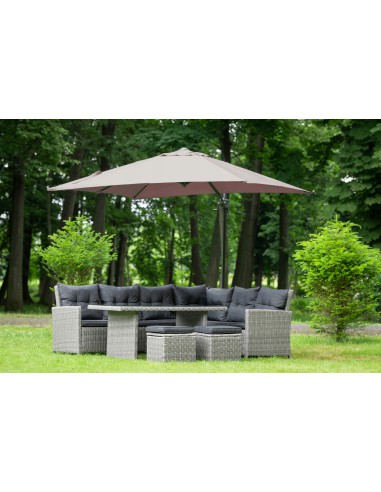 Boczny parasol ogrodowy z wysięgnikiem Meven Platinum Mokka 250 x 250 x 260 cm 5902490786806 2