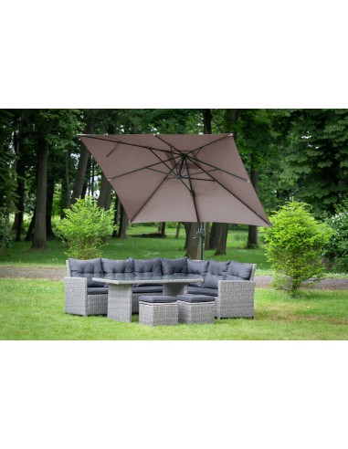 Boczny parasol ogrodowy z wysięgnikiem Meven Platinum Mokka 250 x 250 x 260 cm 5902490786806 3