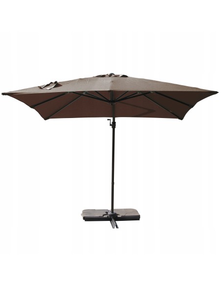 Boczny parasol ogrodowy z wysięgnikiem Meven Platinum Mokka 250 x 250 x 260 cm 5902490786806 4