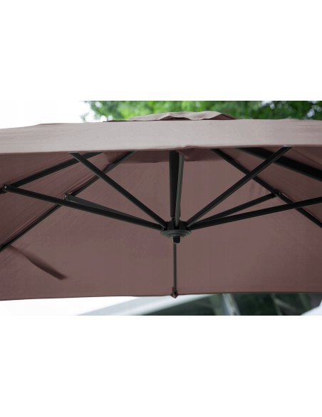 Boczny parasol ogrodowy z wysięgnikiem Meven Platinum Mokka 250 x 250 x 260 cm 5902490786806 7