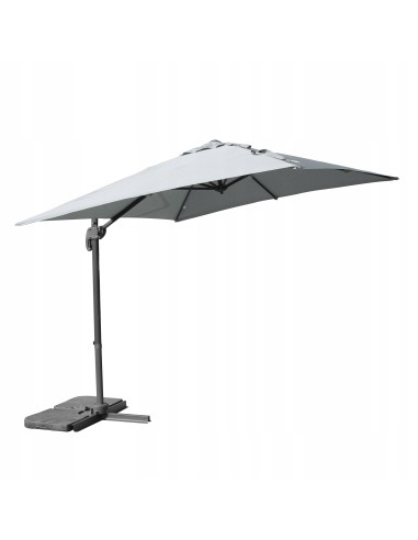 PARASOL Z WYSIĘGNIKIEM OGRODOWY SZARY 250X250CM - Parasole ogrodowe