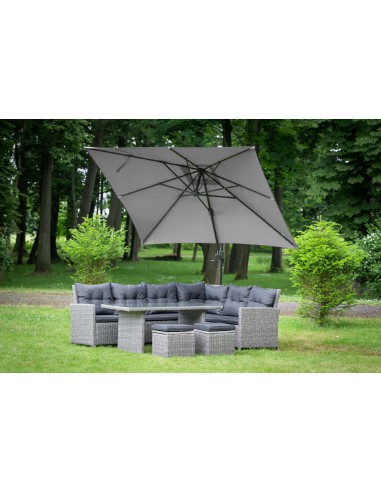 Szary parasol ogrodowy z wysięgnikiem Platinum Meven 250 x 250 x 260 cm 5902490786790 3