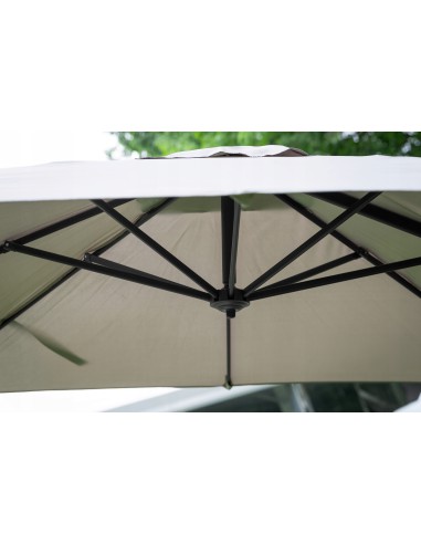 Beżowy parasol ogrodowy z wysięgnikiem Platinum Meven 250 x 250 x 260 cm 5902490786813 8