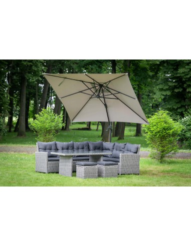 Beżowy parasol ogrodowy z wysięgnikiem Platinum Meven 250 x 250 x 260 cm 5902490786813 9