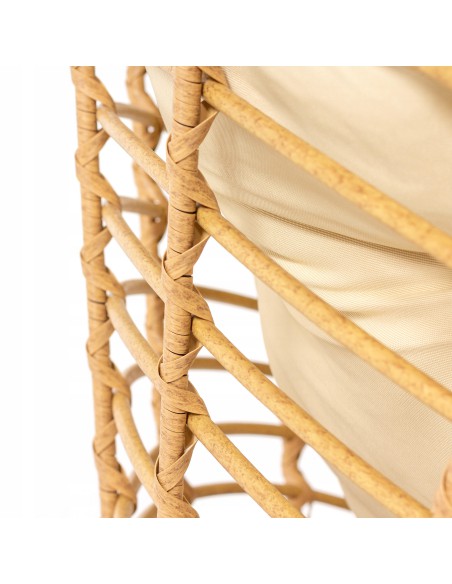 Obracany fotel ogrodowy z technorattanu beżowy Orion Meven 94 x 82 x 53/93 cm 5902490745445 13