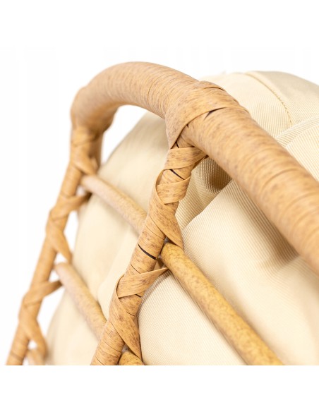 Obracany fotel ogrodowy z technorattanu beżowy Orion Meven 94 x 82 x 53/93 cm 5902490745445 14