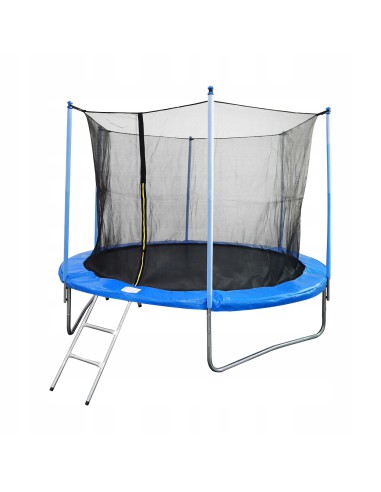 Okrągła wytrzymała trampolina z siatką zabezpieczającą i drabinką Meven, 305 cm 5900607539956 3