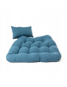 Niebieska poduszka na fotel podwieszany kokon, zagłówek + siedzisko Deep Blue Meven 5900607535804 2