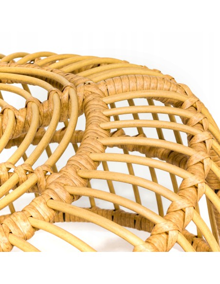 Niski ażurowy stolik ogrodowy z technorattanu Lao Meven, śr. 75 cm 5902490743977 7