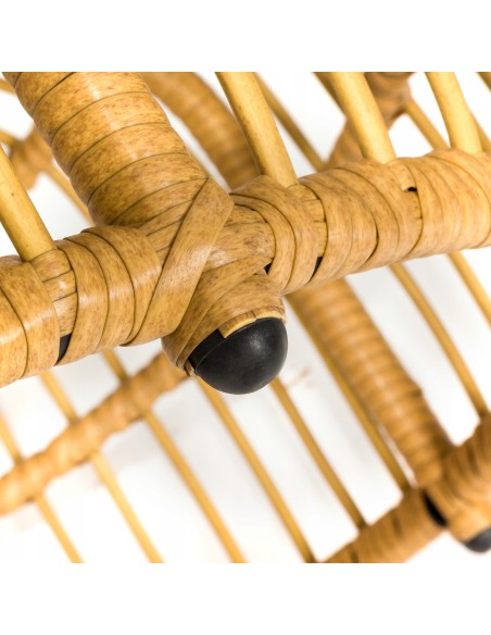 Niski ażurowy stolik ogrodowy z technorattanu Lao Meven, śr. 75 cm 5902490743977 8