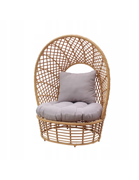 Beżowy fotel do ogrodu, na taras St. Tropez Meven 115 x 82 x 144 cm 5900607534258