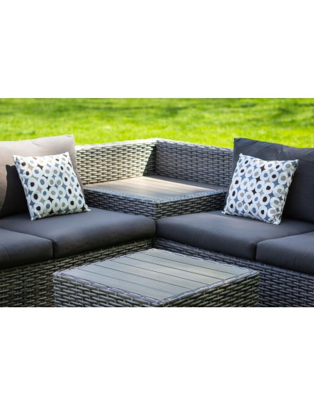 Rattanowe meble do ogrodu ze schowkiem, narożnik + stolik Sibuyan Meven 5705820299478 4