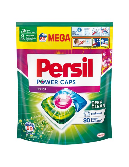 Kapsułki do prania ubrań kolorowych Persil Power Caps 60 prań 9000101804294