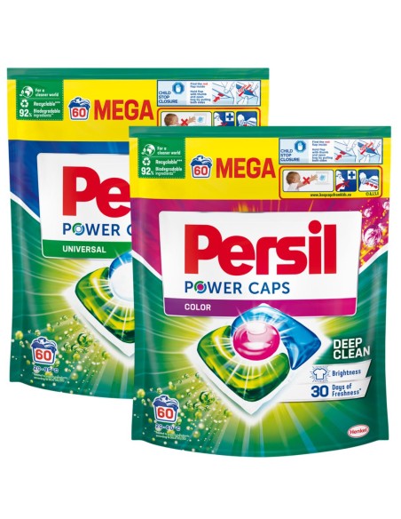 Zestaw kapsułek do prania Persil Power Caps Universal 60 szt. + Color 60 szt. 9000101804294
