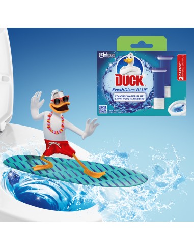 Żelowe krążki do toalety barwiące wodę na niebiesko Duck Fresh Discs 2x zapas 5000204331394 8