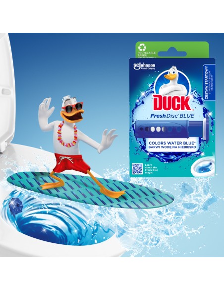 Zestaw startowy żelowe krążki do WC barwiące wodę Duck Aplikator + 6 krążków - Zawieszki i krążki do WC Zestaw startowy żelowe krążki do WC barwiące wodę Duck Aplikator + 6 krążków 5000204331363 3