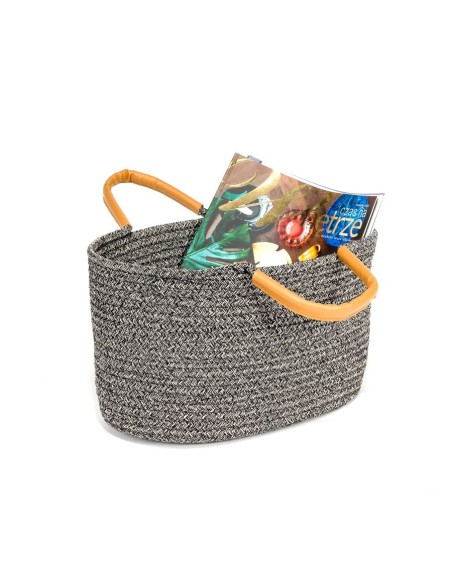 Pleciony kosz to przechowywania Cotton Oval MEVEN, 30x21x19cm 5902490743502 2