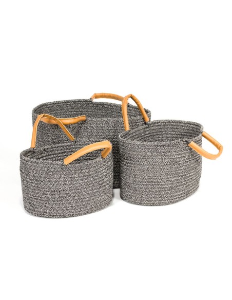 Pleciony kosz to przechowywania Cotton Oval MEVEN, 30x21x19cm 5902490743502 6