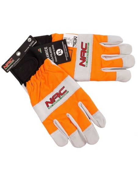Skórzane rękawice dla pilarzy z wkładką antyprzecięciową NAC - rozm. XL kl.1 do 20m/s 5902490773882