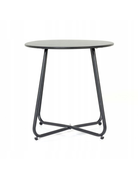 Okrągły czarny stolik ze stali proszkowanej VOLVO Meven, 45x45 cm 5900607535750