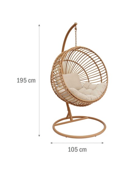 Fotel podwieszany STELLA poduszka beżowa 5900607539970 5