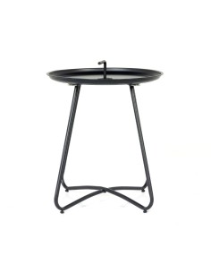 Okrągły mały stolik VASSO, czarny śr. 40 cm 5900607535781