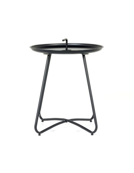 Okrągły mały stolik VASSO, czarny śr. 40 cm 5900607535781