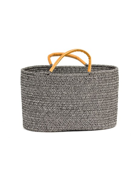 Pojemny pleciony kosz Cotton Oval L MEVEN, 40x27x25 cm 5902490743489 2