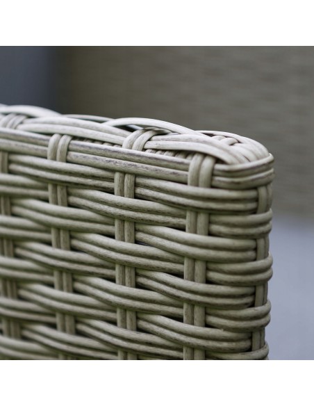 Zestaw szarych mebli ogrodowych z technorattanu Meven - 4 fotele + stół 5902490785717 4