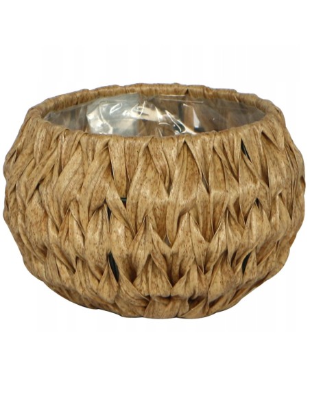 Okrągła donica technorattanowa 24,5 x 24,5 x 14,5 cm 5900607539062